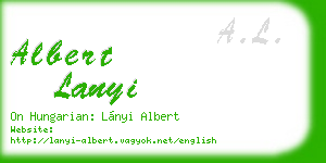 albert lanyi business card